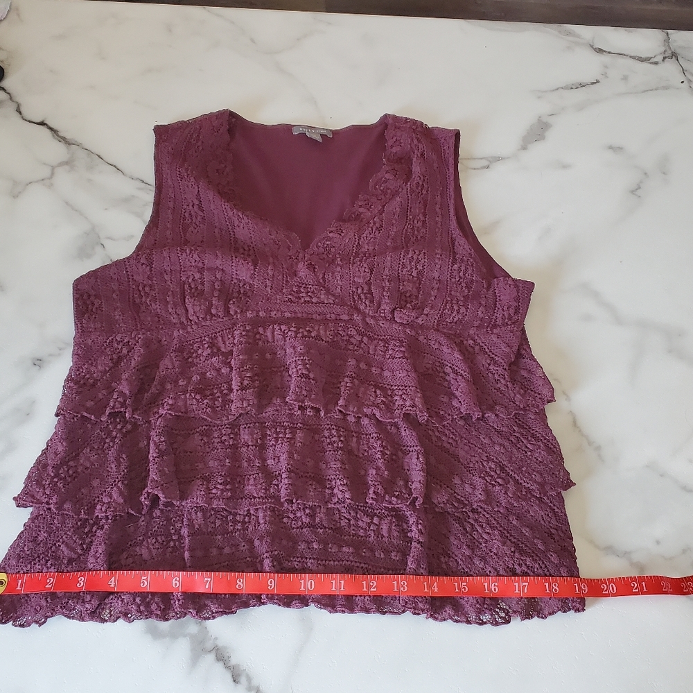 Apt 9 Ruffled Lace Tank Top size XL - Picture 10 of 15